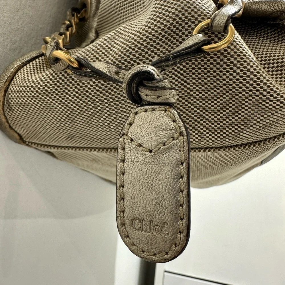 Chloe Metallic Champagne Satchel Bag - Picture 4 of 15